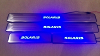Светодиодные накладки на пороги Hyundai Solaris 2011-