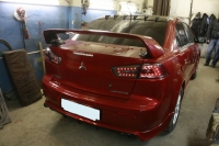 Аэродинамический рассекатель  (Козырек широкий на крышу EVO Style ) Mitsubishi Lancer 10 X