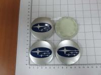 Ступичные колпачки Subaru серебро/синий 59/51/7