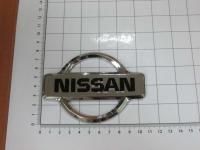 Эмблема шильдик логотип Nissan на багажник, решетку 105 х 75 мм