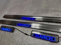 Светодиодные накладки на пороги Nissan March IV 2010+