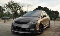 Юбка переднего бампера Mugen Honda Civic 8 4D 2006-2009 FD кузов