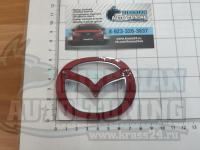 Эмблема шильдик логотип Mazda на багажник 76 х 62 мм
