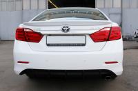 Накладка на задний бампер Диффузор Toyota Camry V50 (тиснение)