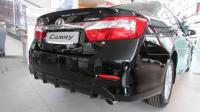 Накладка на задний бампер Диффузор Toyota Camry V50 (тиснение)