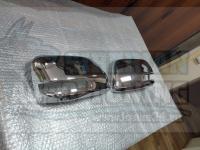 Хромированные накладки на боковые зеркала с вырезом под повторитель Toyota LC Prado 150 2009-2019