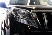 Хромированные накладки под фары Toyota LC Prado 150 2014-2017