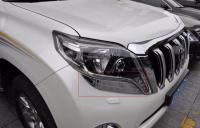 Хромированные накладки под фары Toyota LC Prado 150 2014-2017