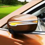 Хромированные накладки на боковые зеркала узкие Nissan Qashqai 2014-2019 кузов j11