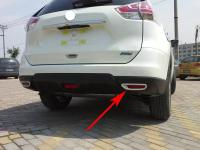 Хромированные накладки на задние туманки Nissan X-trail 2014-2017 T32