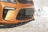 Усиленный 3мм Сплиттер переднего бампера KIA Rio IV (седан) 2017-