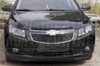 Реснички фигурные на фары Chevrolet Cruze I 2009-2014, накладки на фары