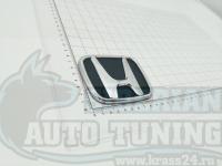 Черная эмблема H 3D для автомобилей Honda 98x80 мм