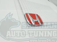 Красная эмблема H 3D для автомобилей Honda 112x93 мм