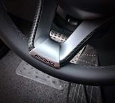 Эмблема на низ руля Mercedes AMG серебро 50 мм