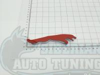 Эмблема шильдик с клеевой основой Jaguar 133х32 мм