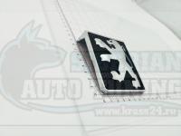 Эмблема шильдик Peugeot маленький на решетку 87х78 мм