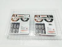 Закрытые Гайки TopFit + ключ (сталь), шаг 1.5 и 1,25, Хром - 20+1 штук
