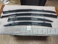 Honda Civic 8 4D 2006-2012 FD Оригинальные Дефлекторы окон, Ветровики с хромированным молдингом Mugen