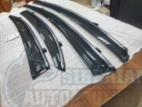 Honda Civic 8 4D 2006-2012 FD Оригинальные Дефлекторы окон, Ветровики с хромированным молдингом Mugen