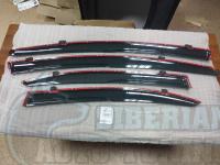 Honda Civic 8 4D 2006-2012 FD Оригинальные Дефлекторы окон, Ветровики с хромированным молдингом Mugen