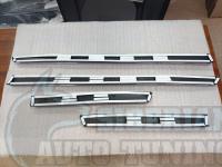Land Cruiser 200 2016-2021 Хромированные молдинги на двери с логотипом  (4 шт)