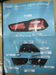 Mitsubishi Lancer X  Фонари Задние (Стопы) Audi A6 black style smoke дымчатые Galant Fortis