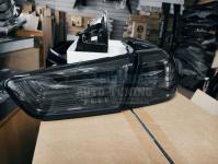 Mitsubishi Lancer X  Фонари Задние (Стопы) Audi A6 black style smoke дымчатые Galant Fortis