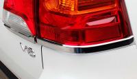 Land Cruiser 200 2012-2015 Хромированные накладки на низ задних фонарей стиль Lexus.