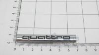 Алюминиевый шильдик с клеевой основой Quattro для автомобилей Audi 68*10