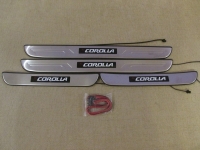 Светодиодные накладки на пороги Toyota Corolla 2006-2013
