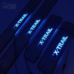 Светодиодные накладки на пороги Nissan X-trail c 2014