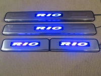 Светодиодные накладки на пороги Kia Rio 2005 - 2015