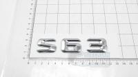 Шильдик S63 Mercedes-Benz на багажник 106*24 мм ст. дизайн