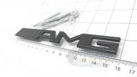 Шильдик AMG Mercedes-Benz на решетку черный 160*15 мм