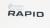 Шильдик Rapid Skoda на багажник 145*23мм Черный