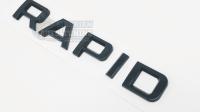 Шильдик Rapid Skoda на багажник 145*23мм Черный