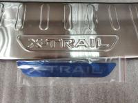 Накладка на задний бампер широкая Nissan X-trail 2018-2021