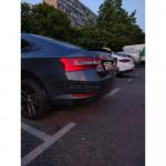 Спойлер лип на багажник M4 стиль на Skoda Superb (B8) 2015-2022 черный глянец