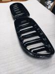 Решетка Ноздри M performance для BMW 3 Series E90 E91 2008-2011 раздвоенная черный глянец