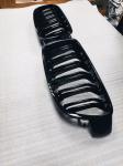 Решетка Ноздри M performance для BMW 3 Series F30 F31 F35 2008-2012 раздвоенная черный глянец