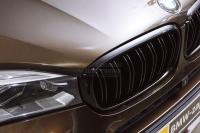 Решетка Ноздри M performance для BMW X5 X6 F15 F16 2015-2018 раздвоенная черный глянец