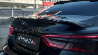 Спойлер лип на багажник KHANN Toyota Camry 70 черный глянец