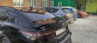 Спойлер лип на багажник KHANN Toyota Camry 70 черный глянец
