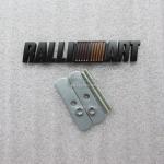Шильдик Ralliart Mitsubishi Lancer 10 на решетку 112x23 мм черный.