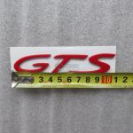 Эмблема шильдик на багажник GTS Porsche красный 101x20 мм