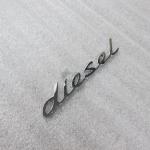 Эмблема шильдик на багажник Diesel Porsche хром 111x18мм
