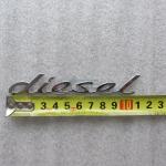 Эмблема шильдик на багажник Diesel Porsche хром 111x18мм
