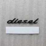 Эмблема шильдик на багажник Diesel Porsche черный 111x18 мм