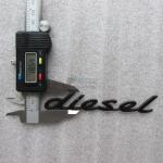 Эмблема шильдик на багажник Diesel Porsche черный 111x18 мм